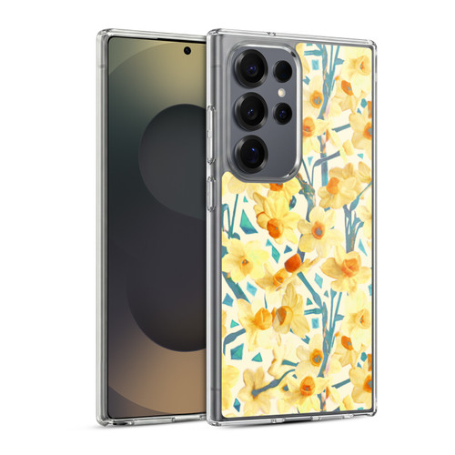 Micklyn Le Feuvre Florals 2 Yellow Jonquils Soft Gel Case for Samsung Galaxy S25 Ultra & MagSafe