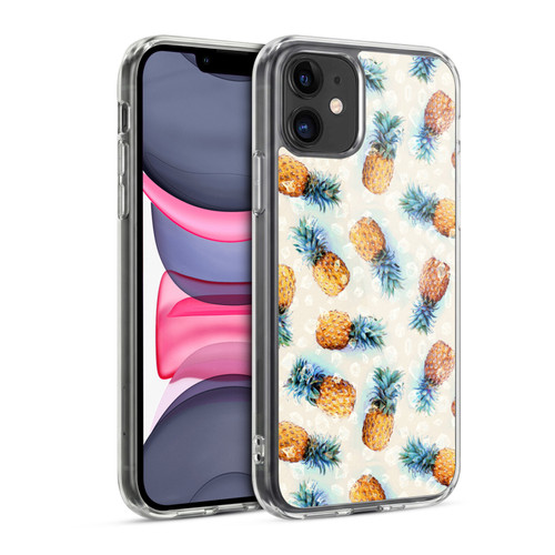 Micklyn Le Feuvre Patterns Pineapples and Crystals Soft Gel Case for Apple iPhone 11