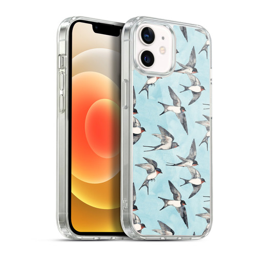 Micklyn Le Feuvre Patterns Swallow Flight Soft Gel Case for Apple iPhone 12 / iPhone 12 Pro & MagSafe