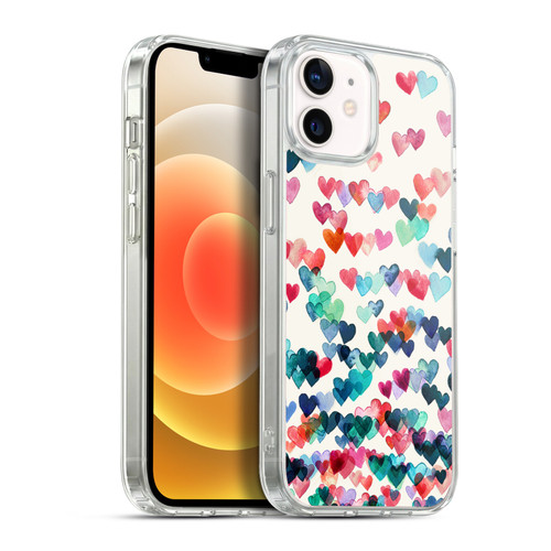 Micklyn Le Feuvre Patterns Watercolour Heart Connections Soft Gel Case for Apple iPhone 12 / iPhone 12 Pro & MagSafe