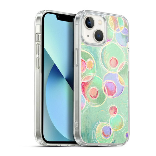 Micklyn Le Feuvre Patterns Iridescent Bubbles Soft Gel Case for Apple iPhone 13