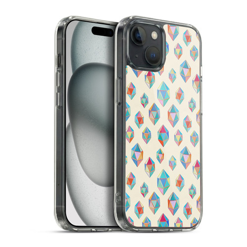 Micklyn Le Feuvre Patterns Floating Gems Soft Gel Case for Apple iPhone 15 Plus & MagSafe