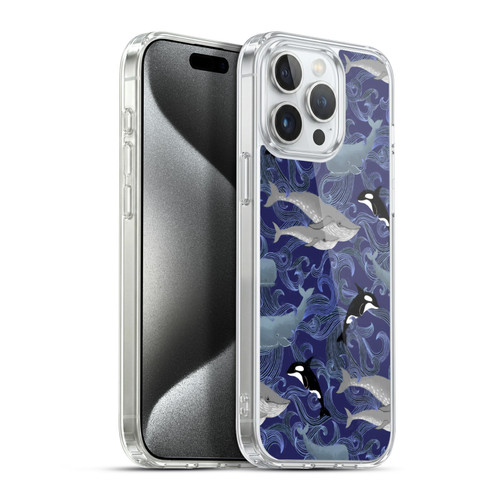 Micklyn Le Feuvre Patterns Giants in Purple Soft Gel Case for Apple iPhone 15 Pro Max & MagSafe