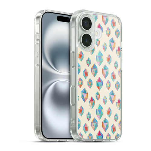 Micklyn Le Feuvre Patterns Floating Gems Soft Gel Case for Apple iPhone 16 & MagSafe