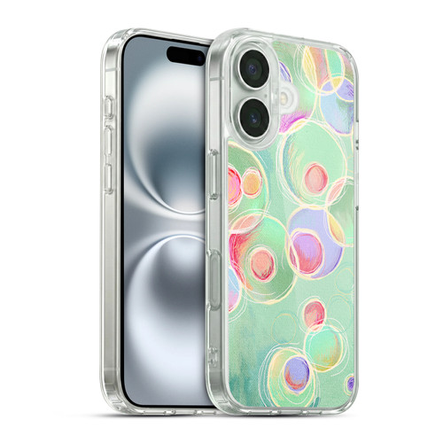Micklyn Le Feuvre Patterns Iridescent Bubbles Soft Gel Case for Apple iPhone 16 & MagSafe