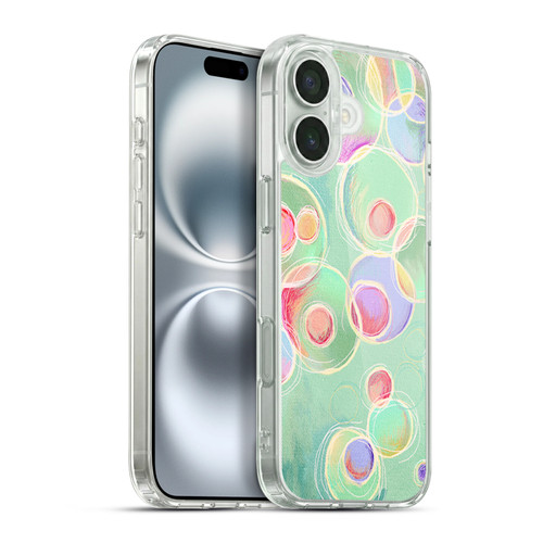 Micklyn Le Feuvre Patterns Iridescent Bubbles Soft Gel Case for Apple iPhone 16 Plus & MagSafe
