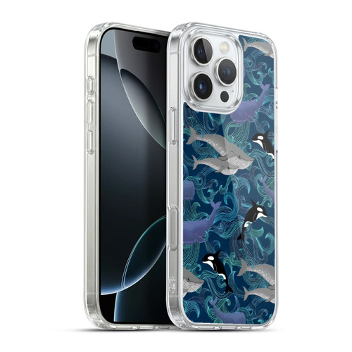 Micklyn Le Feuvre Patterns Giants in Teal Soft Gel Case for Apple iPhone 16 Pro Max & MagSafe