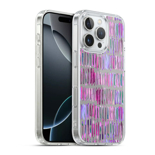Micklyn Le Feuvre Patterns Messy Watercolour Stripes Soft Gel Case for Apple iPhone 16 Pro & MagSafe