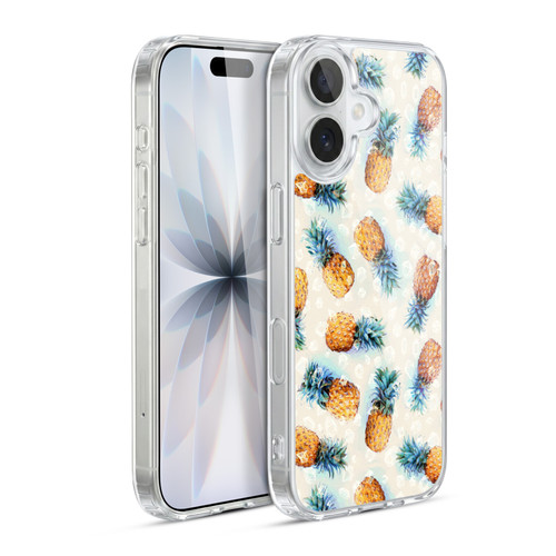 Micklyn Le Feuvre Patterns Pineapples and Crystals Soft Gel Case for Apple iPhone 17