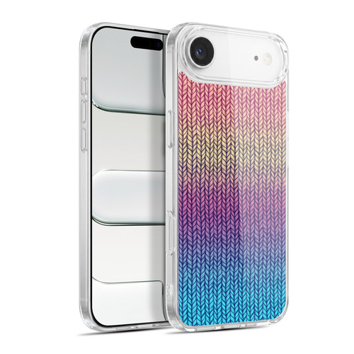 Micklyn Le Feuvre Patterns Rainbow Chunky Knit Soft Gel Case for Apple iPhone 17 Air
