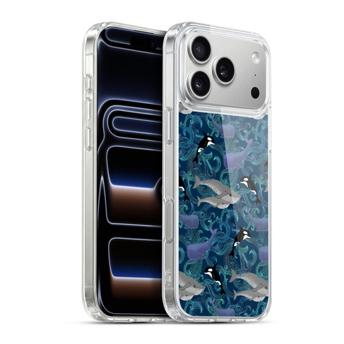 Micklyn Le Feuvre Patterns Giants in Teal Soft Gel Case for Apple iPhone 17 Pro Max