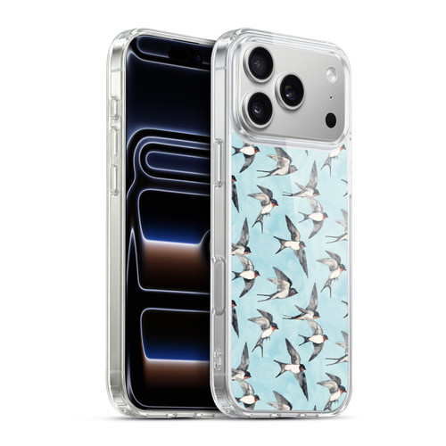Micklyn Le Feuvre Patterns Swallow Flight Soft Gel Case for Apple iPhone 17 Pro Max