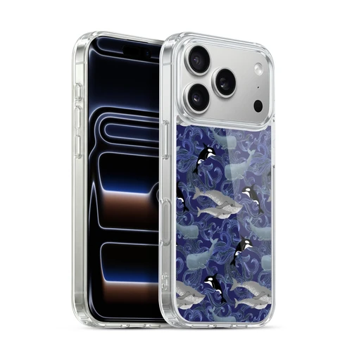 Micklyn Le Feuvre Patterns Giants in Purple Soft Gel Case for Apple iPhone 17 Pro