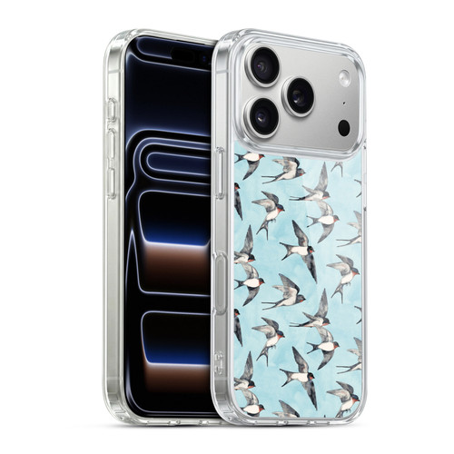 Micklyn Le Feuvre Patterns Swallow Flight Soft Gel Case for Apple iPhone 17 Pro