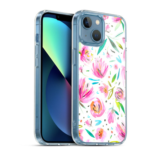 Ninola Floral Peonies Pink Soft Gel Case for Apple iPhone 13 Mini & MagSafe