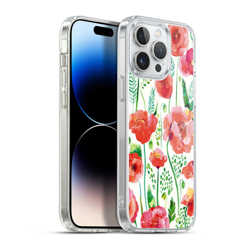 Ninola Floral Red Soft Gel Case for Apple iPhone 13 Pro Max & MagSafe