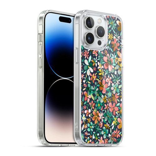 Ninola Floral Colourful Petals Green Soft Gel Case for Apple iPhone 14 Pro Max & MagSafe