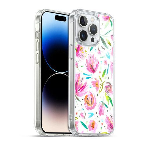 Ninola Floral Peonies Pink Soft Gel Case for Apple iPhone 14 Pro Max & MagSafe