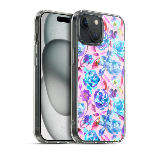 Ninola Floral Watercolour Summer Roses Soft Gel Case for Apple iPhone 15 & MagSafe