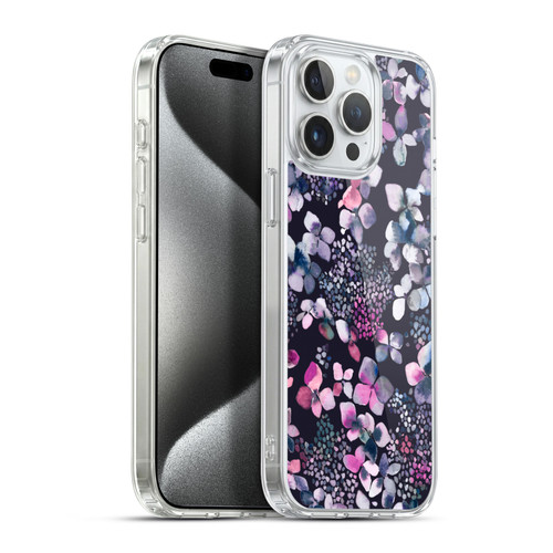 Ninola Floral Hydrangea Astronomical Soft Gel Case for Apple iPhone 15 Pro Max & MagSafe