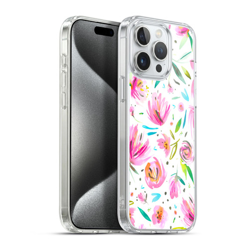 Ninola Floral Peonies Pink Soft Gel Case for Apple iPhone 15 Pro Max & MagSafe
