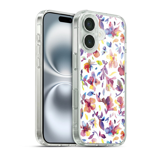 Ninola Floral Watery Hibiscus Soft Gel Case for Apple iPhone 16 & MagSafe