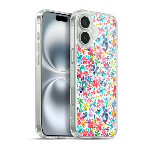 Ninola Floral Colourful Petals Spring Soft Gel Case for Apple iPhone 16 Plus & MagSafe