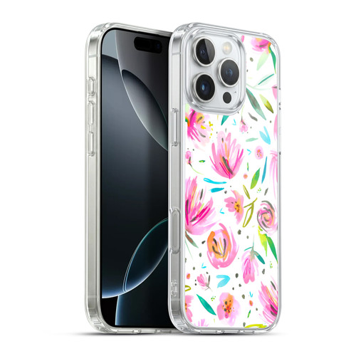 Ninola Floral Peonies Pink Soft Gel Case for Apple iPhone 16 Pro Max & MagSafe