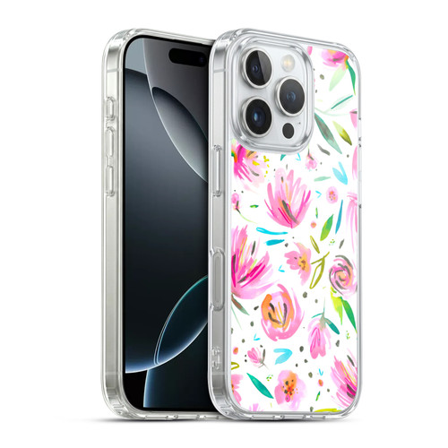 Ninola Floral Peonies Pink Soft Gel Case for Apple iPhone 16 Pro & MagSafe