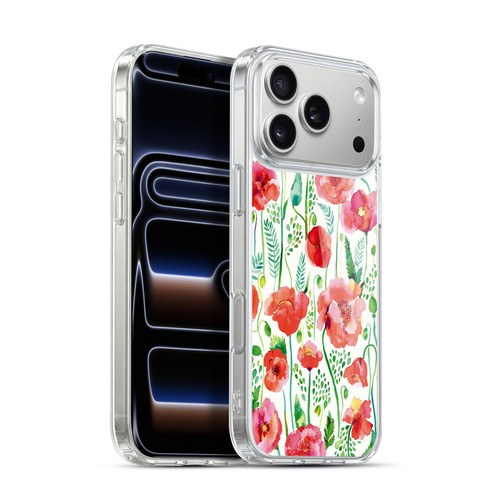 Ninola Floral Red Soft Gel Case for Apple iPhone 17 Pro Max