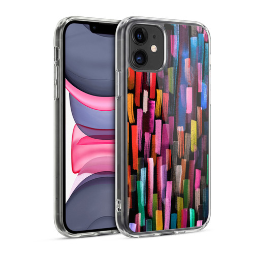 Ninola Summer Patterns Brushstrokes Black Soft Gel Case for Apple iPhone 11