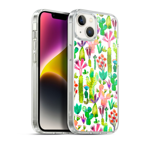 Ninola Summer Patterns Cacti Garden Soft Gel Case for Apple iPhone 14 Plus & MagSafe