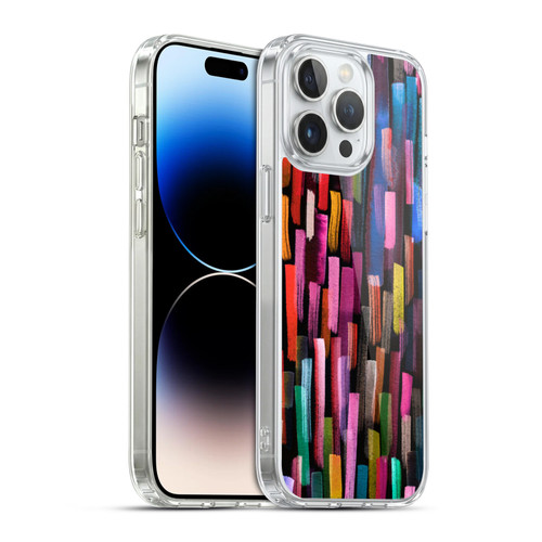 Ninola Summer Patterns Brushstrokes Black Soft Gel Case for Apple iPhone 14 Pro Max & MagSafe