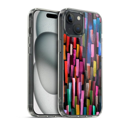 Ninola Summer Patterns Brushstrokes Black Soft Gel Case for Apple iPhone 15 & MagSafe