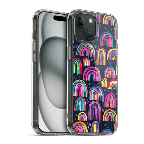 Ninola Summer Patterns Rainbows Navy Soft Gel Case for Apple iPhone 15 & MagSafe