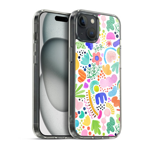Ninola Summer Patterns Modern Bold Shapes Soft Gel Case for Apple iPhone 15 Plus & MagSafe