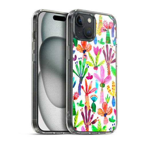 Ninola Summer Patterns Palms Garden Soft Gel Case for Apple iPhone 15 Plus & MagSafe