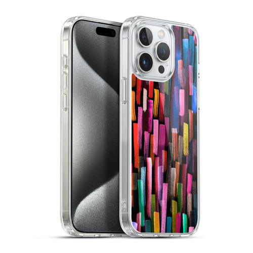 Ninola Summer Patterns Brushstrokes Black Soft Gel Case for Apple iPhone 15 Pro Max & MagSafe