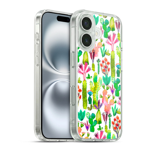 Ninola Summer Patterns Cacti Garden Soft Gel Case for Apple iPhone 16 & MagSafe