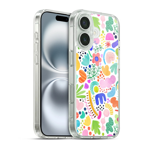 Ninola Summer Patterns Modern Bold Shapes Soft Gel Case for Apple iPhone 16 & MagSafe