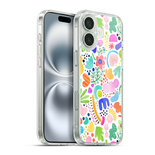 Ninola Summer Patterns Modern Bold Shapes Soft Gel Case for Apple iPhone 16 Plus & MagSafe
