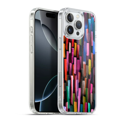 Ninola Summer Patterns Brushstrokes Black Soft Gel Case for Apple iPhone 16 Pro Max & MagSafe
