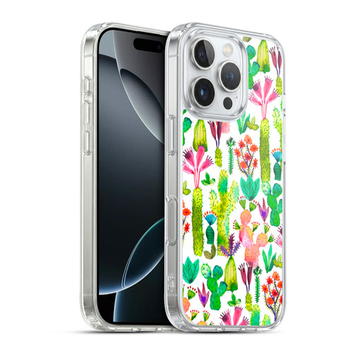 Ninola Summer Patterns Cacti Garden Soft Gel Case for Apple iPhone 16 Pro & MagSafe