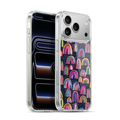 Ninola Summer Patterns Rainbows Navy Soft Gel Case for Apple iPhone 17 Pro Max