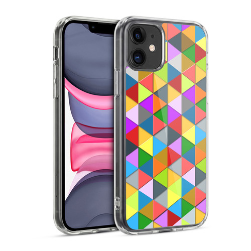 PLdesign Geometric Colourful Triangle Soft Gel Case for Apple iPhone 11