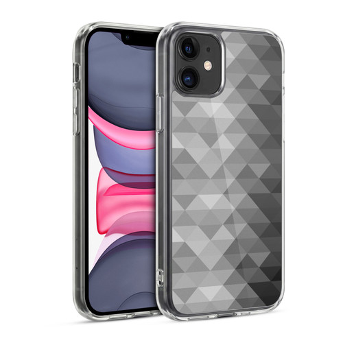 PLdesign Geometric Grayscale Triangle Soft Gel Case for Apple iPhone 11