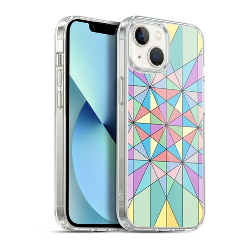 PLdesign Geometric Colourful Pastel Soft Gel Case for Apple iPhone 13