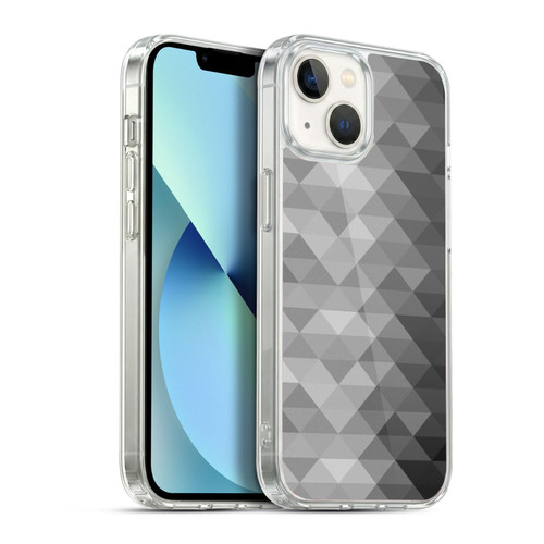PLdesign Geometric Grayscale Triangle Soft Gel Case for Apple iPhone 13