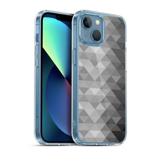 PLdesign Geometric Grayscale Triangle Soft Gel Case for Apple iPhone 13 Mini & MagSafe