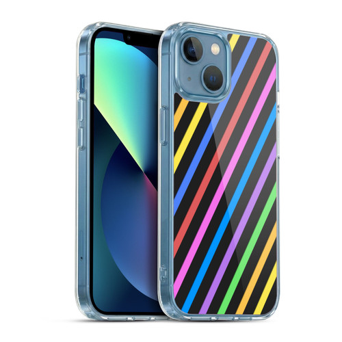 PLdesign Geometric Stripes Soft Gel Case for Apple iPhone 13 Mini & MagSafe